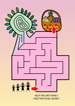 4-maze card