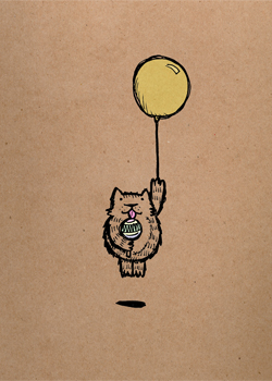 kitty-balloon card