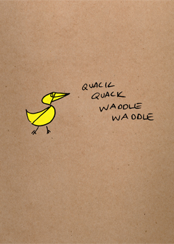 quack quack waddle waddle card