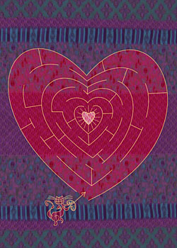 valentine maze card